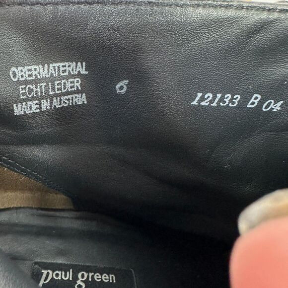 Paul Green Dexter Black Leather Chunky Stacked Heel Booties Size UK 6 US 8.5 - Picture 5 of 9